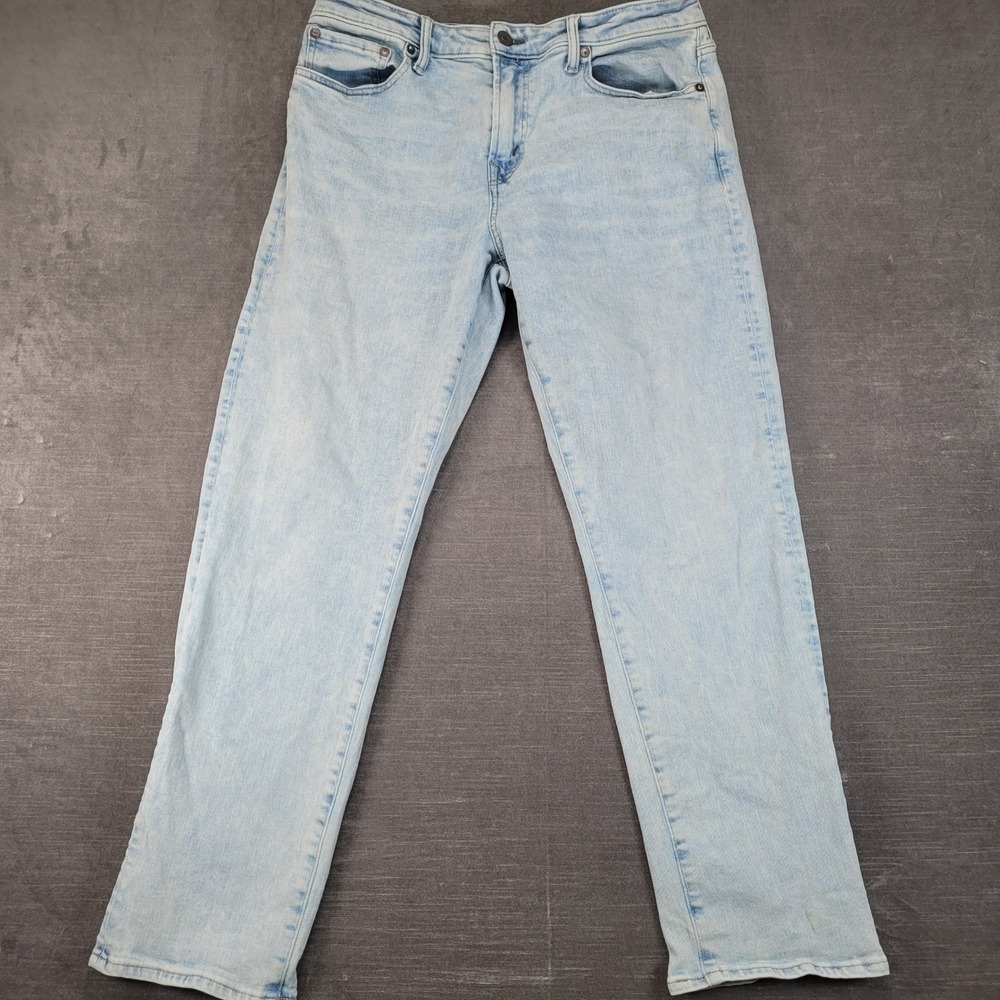 American Eagle Flex Slim Straight Jeans Mens Actual‎ Sz 32x29 Light Acid Wash